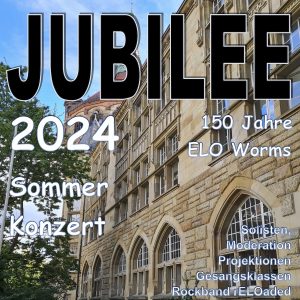 Das Plakat unseres Sommerkonzerts 2024 unter dem Motto „Jubilee“.